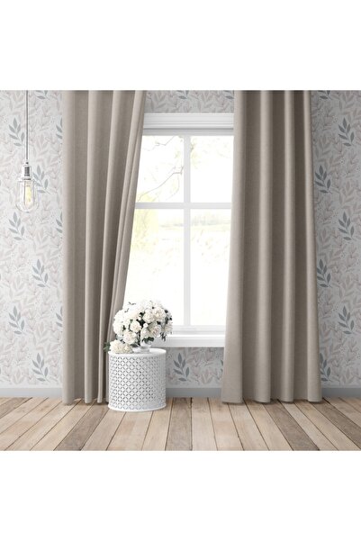 etshome Krem Blackout Perde 180x260