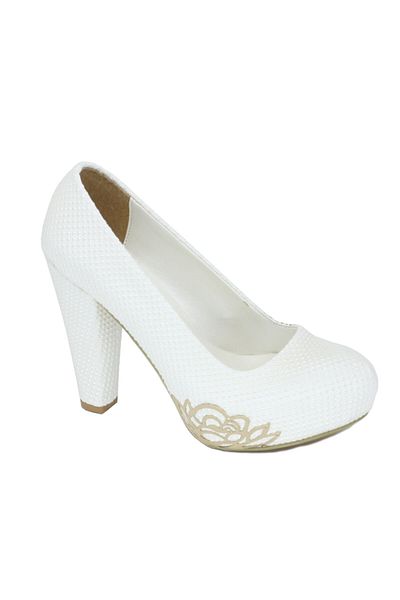 TRENDYSHOES Pantofi de mireasă de damă cu toc gros