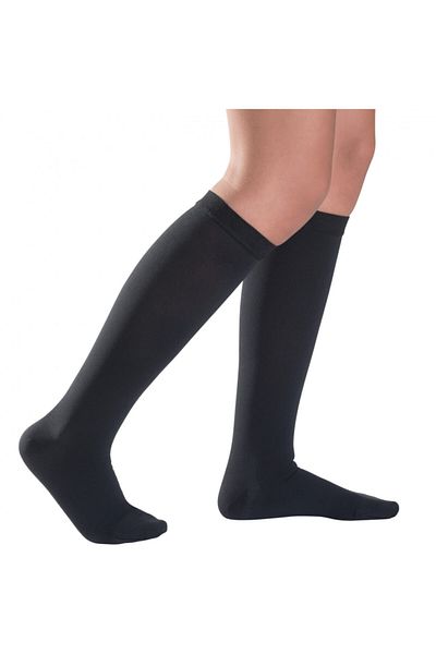 Sigvaris Sıgvarıs Cotton Compression Socks Below the Knee Medium Pressure Black Closed Toe Xsmall Normal