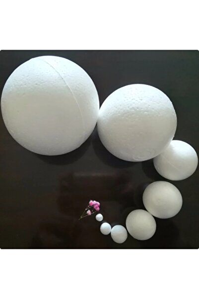Aker Hediyelik Küre Köpük Strafor Toplar Yuvarlak Sert Köpük Top 50 Adet 4 cm