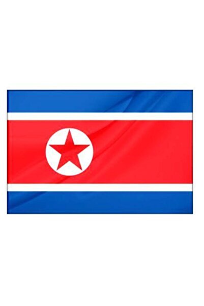 Rekbay Kuzey Kore Ülke Bayrağı 1.sınıf Parlak Kumaş 50x75cm