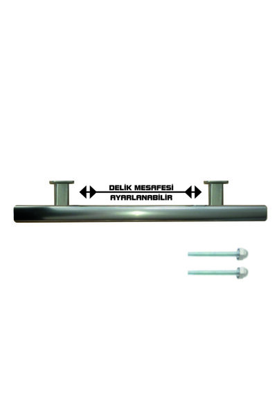 Seas Door 40 Cm Delik Mesafesi Ayarlanabilir Çelik Kapı Çekme Kolu - Gümüş Renk