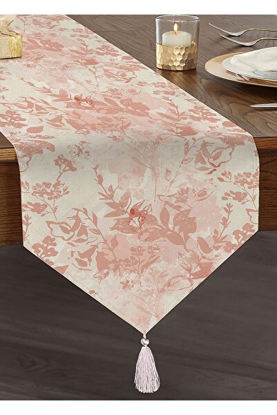 Realhomes تصميم الزهور والأوراق الوردية البودرة، جهاز تشغيل مثلث من الشنيل مط...