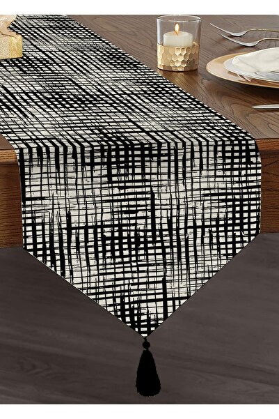 Realhomes Aleargă triunghiulară decorativă în carouri, colorată, alb-negru