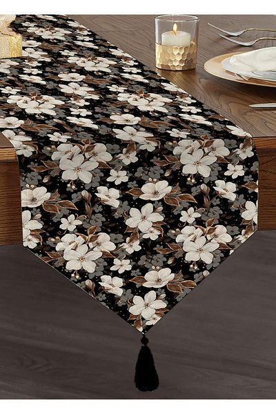 Realhomes Flori 3D pe fundal negru colorat, cu tematică, design special modern, cu smocuri de șansă triunghiulară
