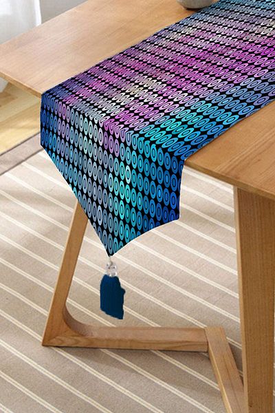 Realhomes Mozaic Mozaic imprimat digital Modern Tufted Chenille Triunghi Runner