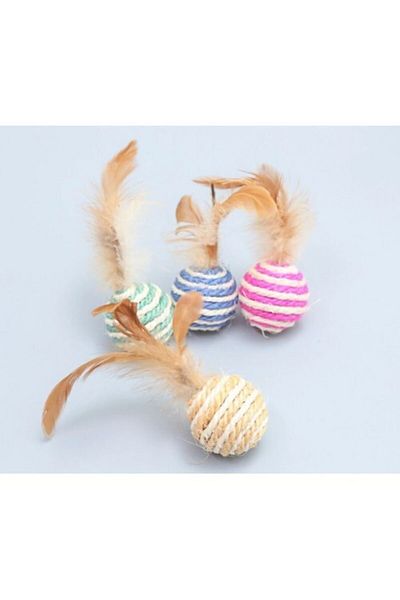 TİNEKE Furry Cat Dog Play Ball