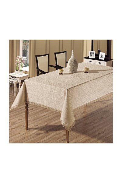AtölyeNT مفرش طاولة برباط فرنسي كابتشينو 160x220 سم