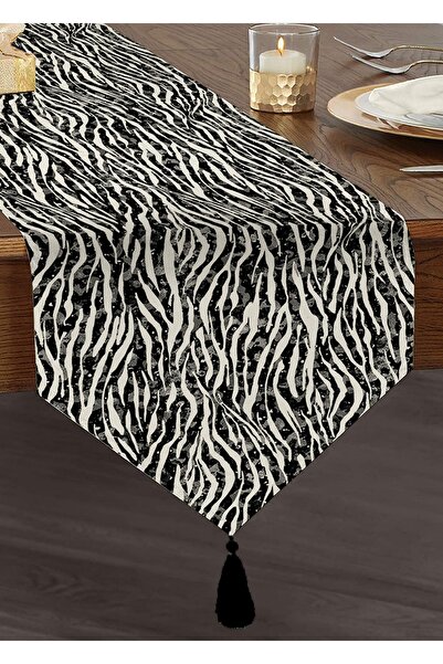 Realhomes Specijalni dekorativni trokutasti stolni stolnjak sa zebrastim uzor...