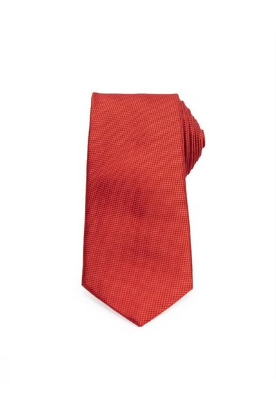 Yage Red Classic Tie with Patterned Handkerchief 7 cm