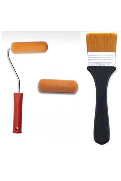 hobi market art Iz Bırakmayan Kadife Rulo Fırça Seti Ve Ipek Zemin Fırçası