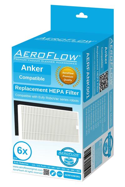 AeroFlow Σετ φίλτρων 6 τεμαχίων συμβατό με Eufy Robovac 11s και 35c