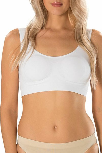 by HW Γυναικείο σουτιέν Bustier με λευκό μπαμπού με χοντρό λουράκι