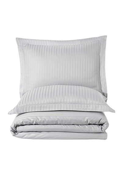 Elart Duvet Cover Set Double Cotton 6 Pieces Fenola Silver