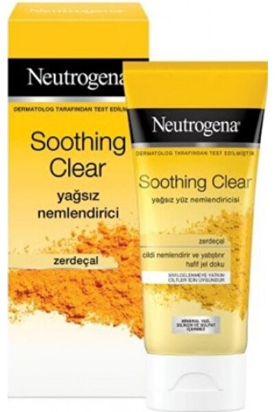 Neutrogena Zerdeçallı Soothing Clear Yağsız Yüz Nemlendiricisi 75 ml 2 Adet