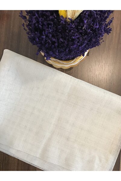 etuval Linen Etamin Punch Ve Pano Kumaşı Kırık Beyaz 50x80