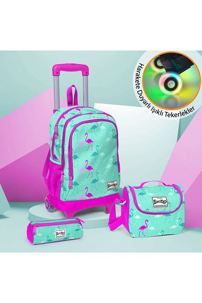 Coral High Set de 3 piese Adalinhome Kids Water Green cu geantă pentru rulote