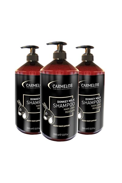 Carmelos شامبو حليب الحمار 1000 مل 3 قطع