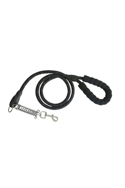Mixpet Black Anti-Shock Spring Dog Walking Strap - 150X1.2 cm