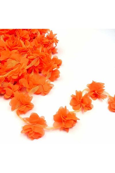 Aker Hediyelik Orange Laser Rose 1m Laser Cut Rose Στολίδι Συσκευασία 12 τμχ Organza Fabric Τεχνητά Λουλούδια – Τεχνητά