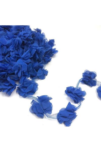 Aker Hediyelik Navy Blue Laser Rose 9m Laser Cut Rose Στολίδι Συσκευασία 120 τμχ Organza Fabric Τεχνητά Λουλούδια