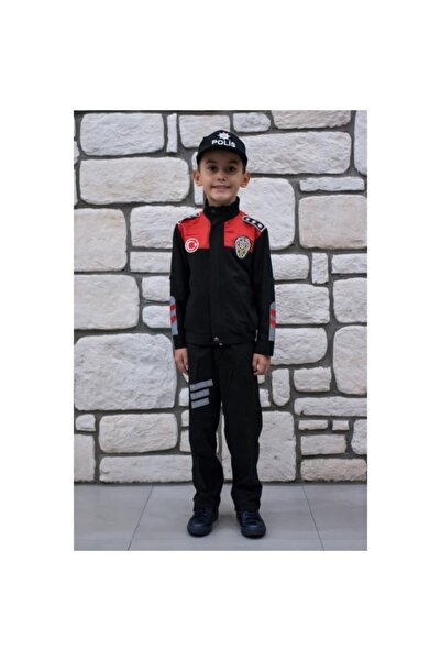 Genel Markalar Erkek Çocuk Kırmızı Yunus Polis Kıyafeti