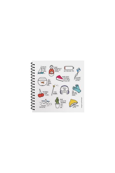 Hisli Şeyler دفتر ملاحظات مخطط يستحق طي 16x15