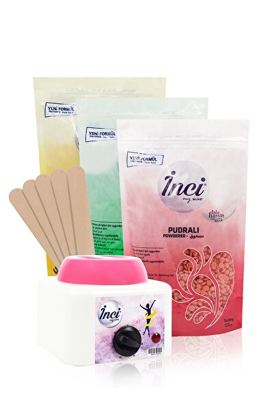İnci Ağda Pudralı, Azulen, Naturel - 3 Kutu + Ağda Makinesi
