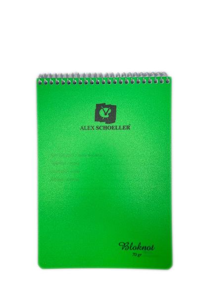 Alex Schoeller Alex A5 80 Yp Checked Spiral Vertical Memo Pad