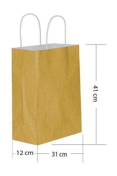 Kikajoy Златна крафт подаръчна торбичка с 25 броя - 31x12x41 см