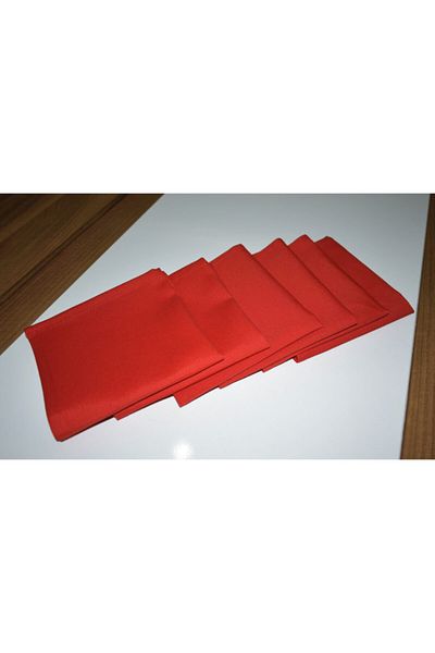 paris in paris 6 Pieces Red Fabric Serving Napkins 1st Quality Duck Linen Fabric (DERTLESS FABRIC)