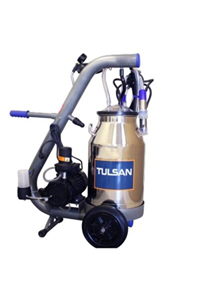 TULSAN Tempo Tek Süt (inek) Sağma Yağlı Motor Kauçuk Meme Alüminyum 40 Lt Güğüm