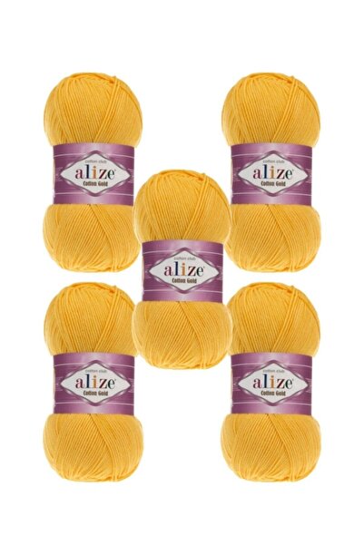 Alize Σκούρο κίτρινο βαμβακερό χρυσό 216 (ΣΥΣΚΕΥΗ 5 ΤΩΝ)