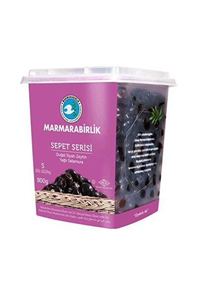 MarmaraBirlik Siyah Sepet Serisi  Zeytin 800 gr  6 Adet