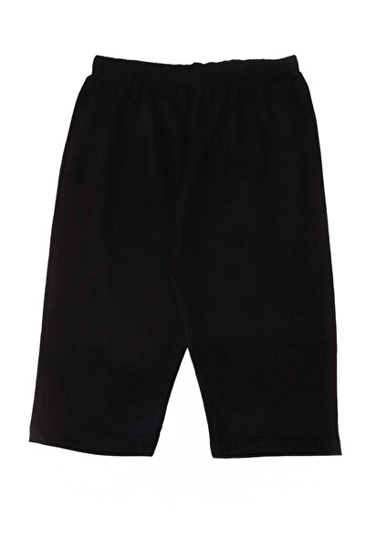 Tutku Beli Lastikli Büyük Beden Kısa Tayt 156 | Siyah