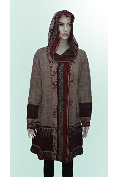 OREYA Kadın  Kapşonlu Triko Ceket