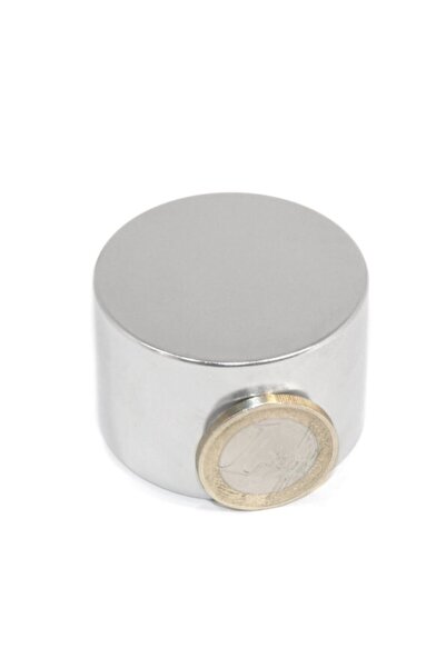 Dünya Magnet Neodyum Mıknatıs, Çap 30mm X Kalınlık 30mm Çok Güçlü Büyük Magnet