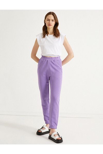 Koton Women's Jogger Cotton Tracksuit Bottoms