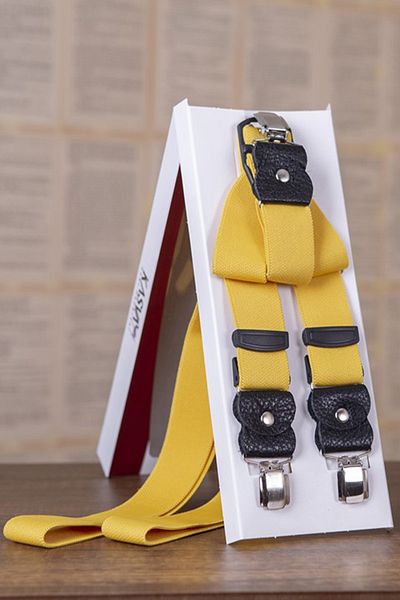 KASVA DERİ Original Leather Clip Patterned Trouser Strap