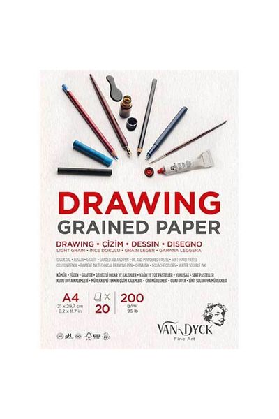 Van Dyck Technical Drawing Block A4 Textured 200 Gr. 20 Yps. Sketchbook
