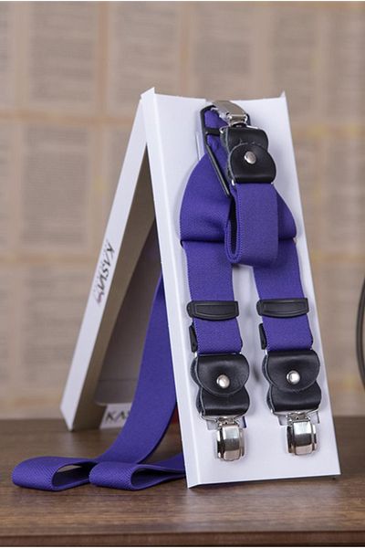 KASVA DERİ Original Leather Clip Patterned Trouser Strap