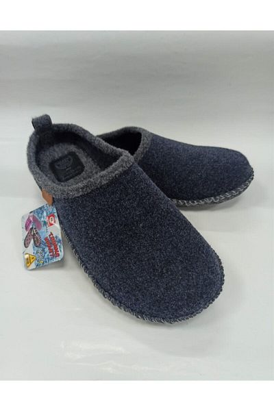 GEZER Ανδρικές παντόφλες σπιτιού Navy Blue Silent Sole