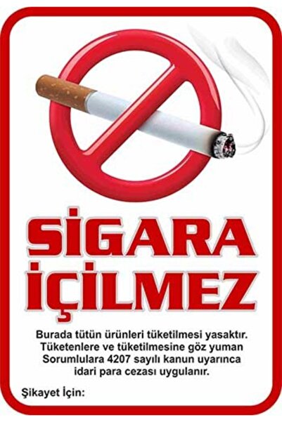 2 Pieces‘ No Smoking ’Warning Cardboard Banners (21x30 Cm)