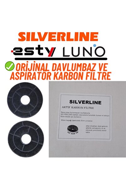 Silverline Esty Aktif Büyük Karbon Filtre Davlumbaz Ve Aspiratör Orijinal