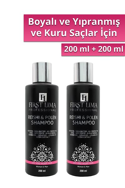 First Lima Professional 2 Pieces 200 ml Hair-Blended Shampoo - Special Anti-Fraying for Dyed and Damaged Hair