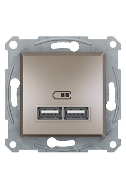 Asfora Usb Prizi 2,1a Bronz