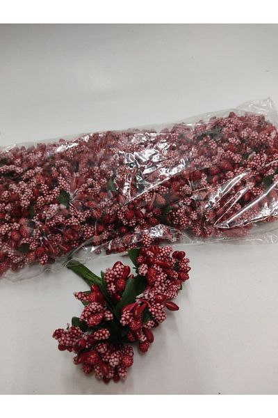 Özcan Ambalaj Cipso Chick Flower, Red – Τεχνητό λουλούδι διακόσμηση, επιτραπέζιο στολίδι, φόντο