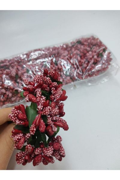 Özcan Ambalaj Cipso Chick Flower, Red – Τεχνητό λουλούδι διακόσμηση, επιτραπέζιο στολίδι, φόντο