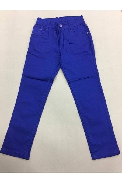 Generic Brand بنطلون كتان للأطفال باللون الأزرق الداكن