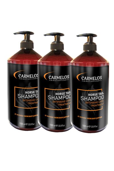 Carmelos Ponytail Shampoo 1000 ml 3 Pieces